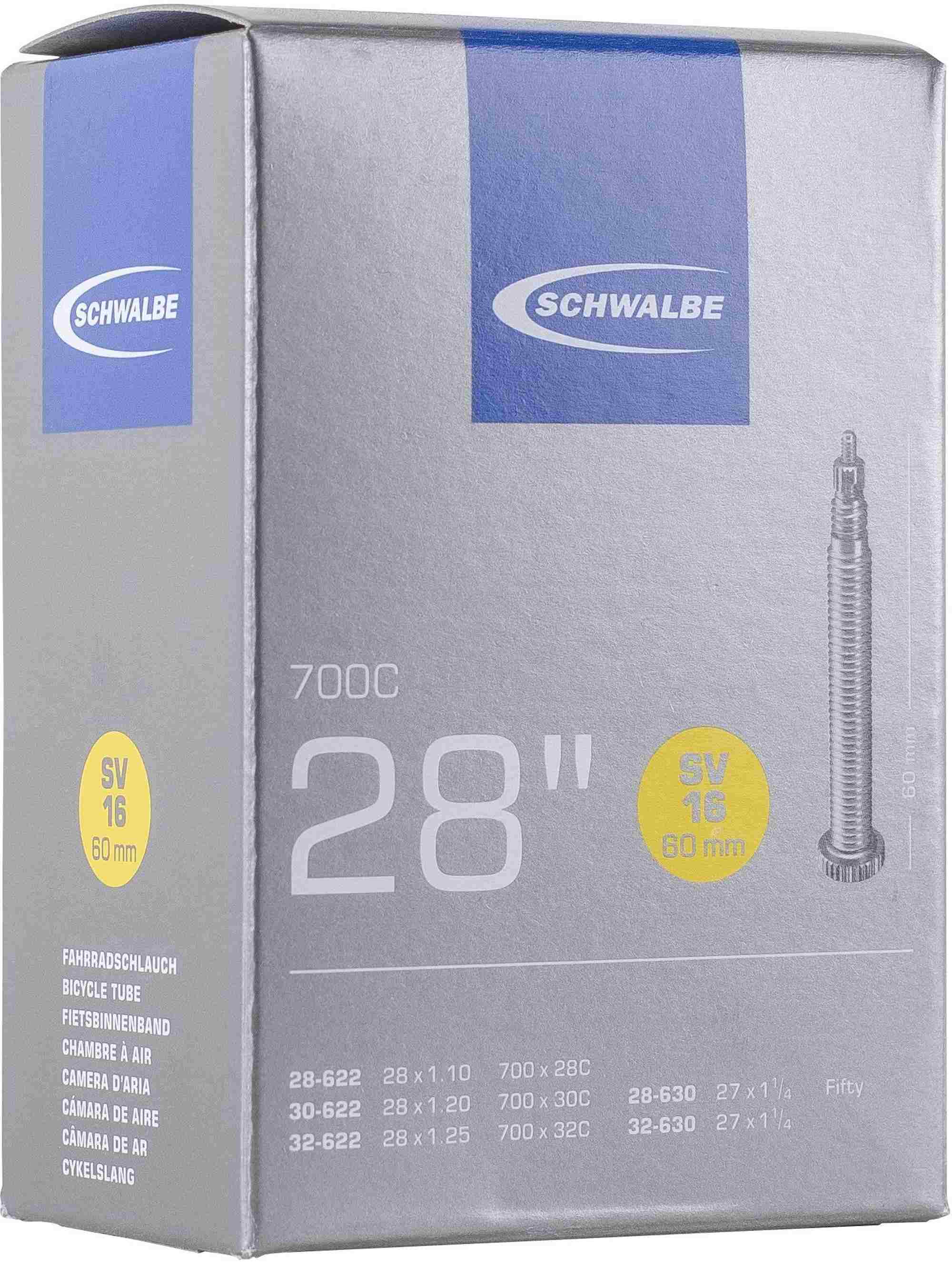 SCHWALBE INNER TUBE SV16 28/32-622/630 60MM