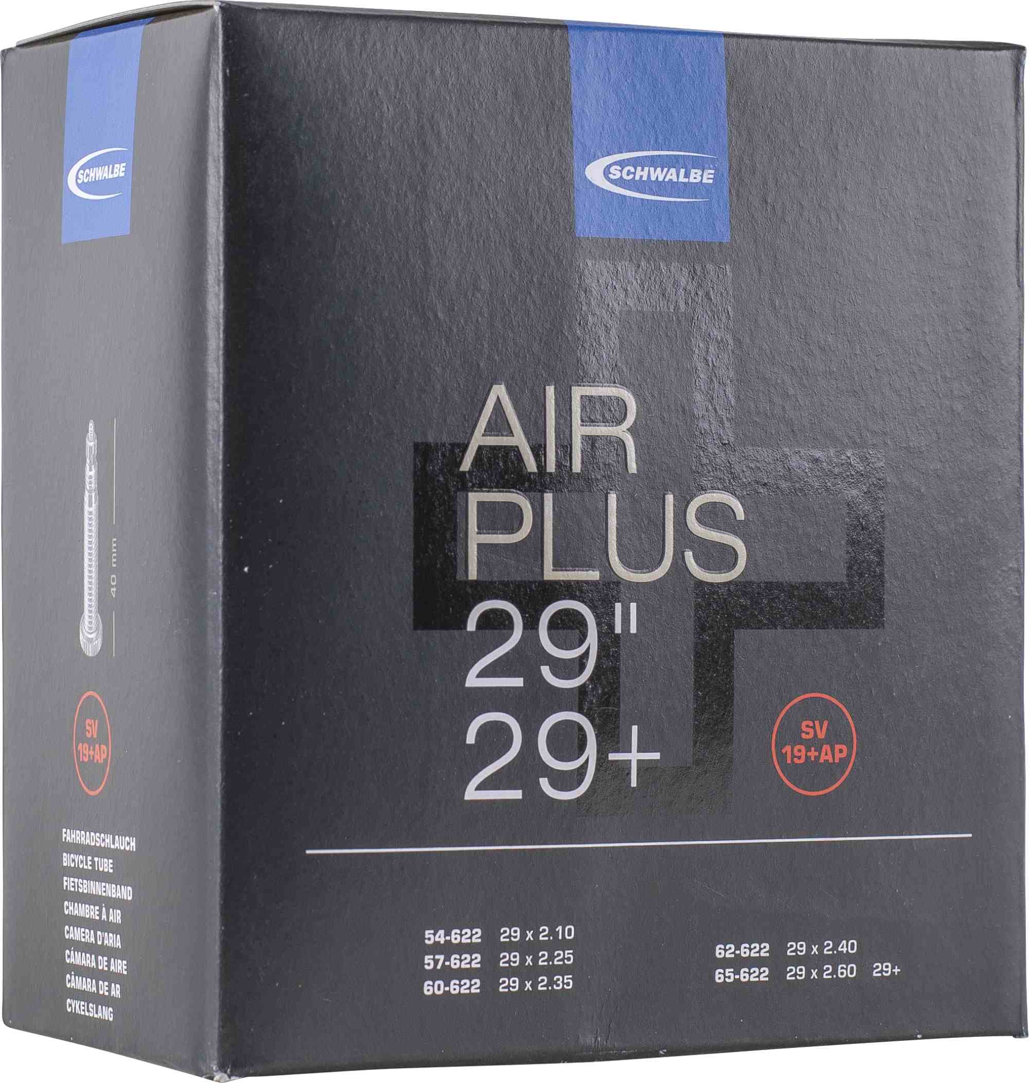 SCHWALBE INNER TUBE SV19+ AIR PLUS 54/65-622 40mm