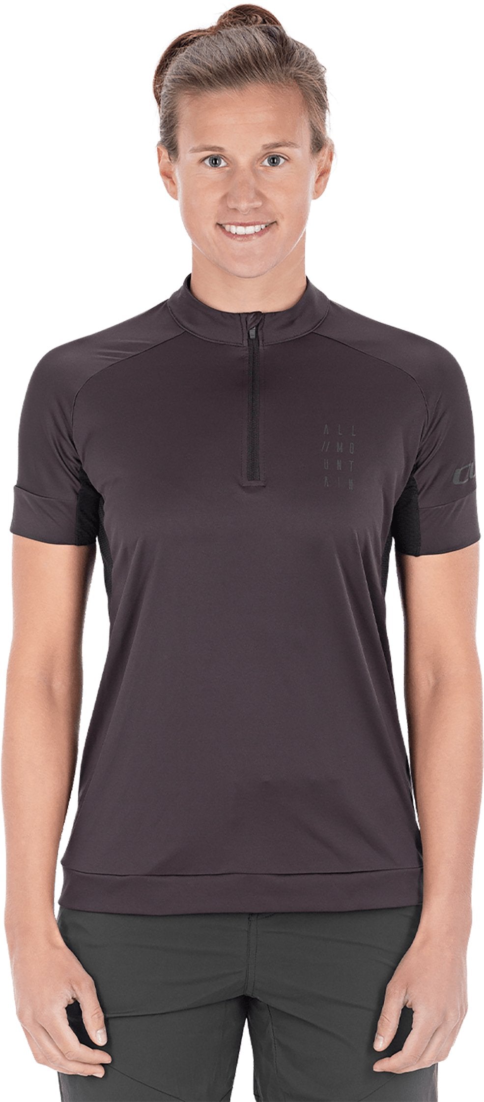 CUBE Am Ws Jersey Half Zip S/S Black