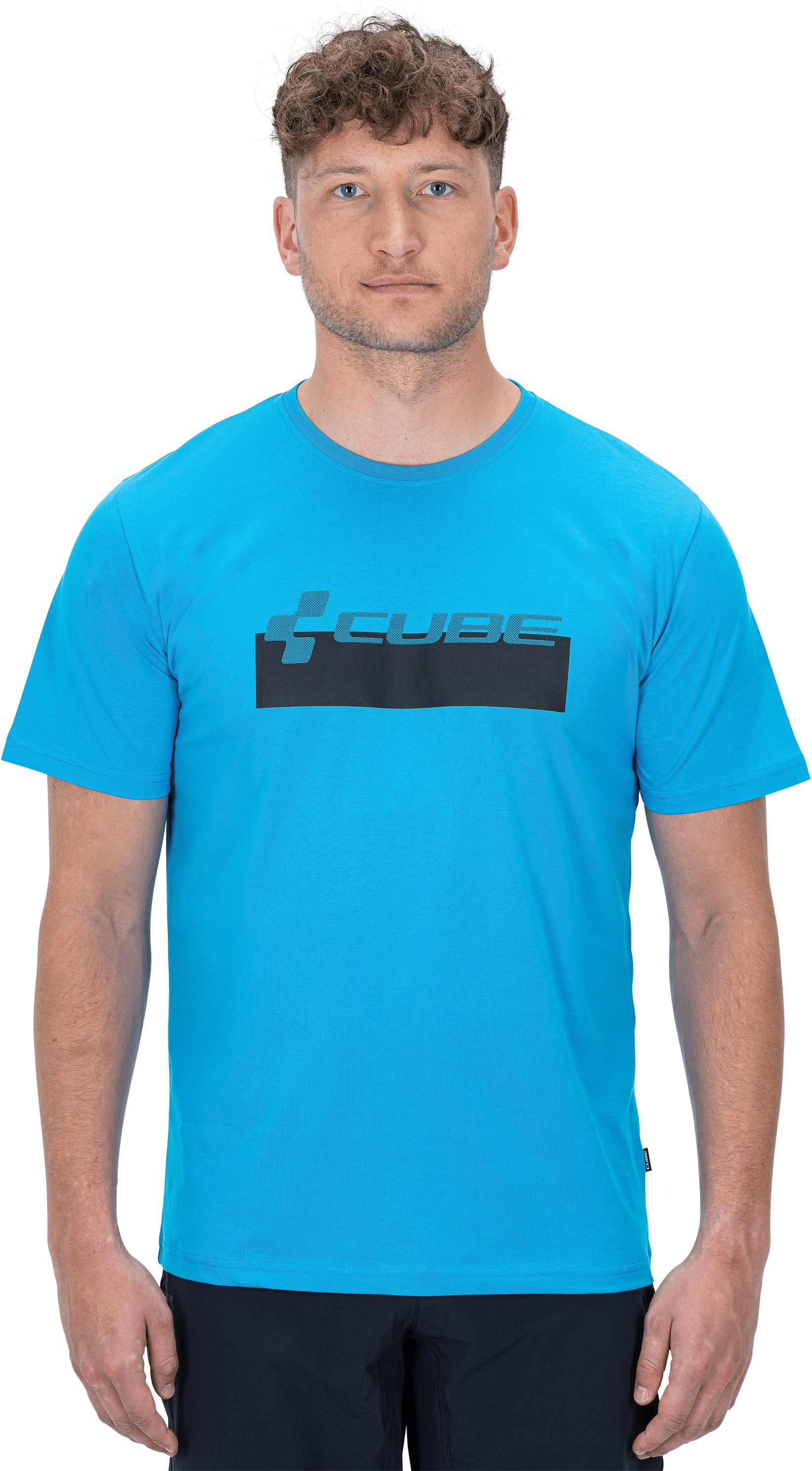CUBE Organic T-Shirt Logo Dots Blue