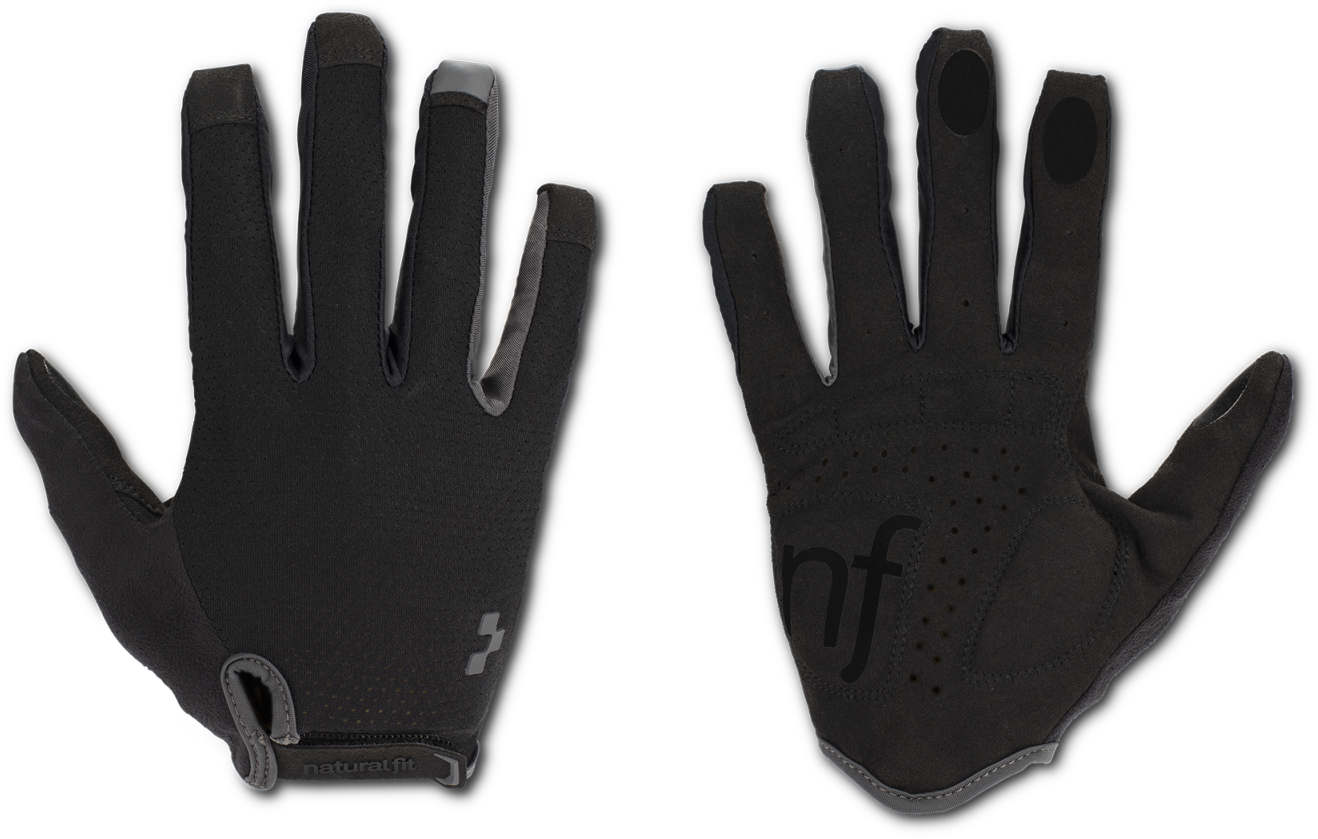 CUBE Natural Fit Gloves Long Finger Blackline