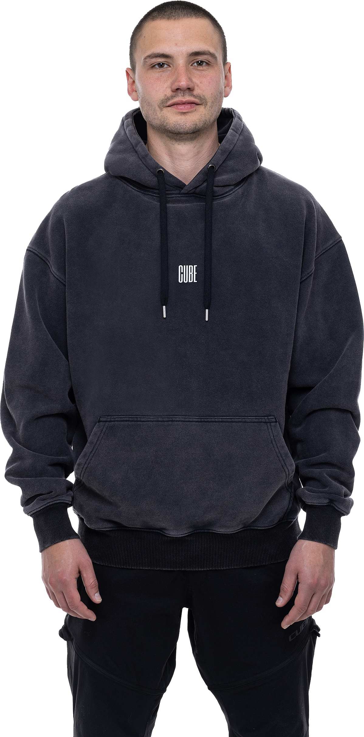 Cube Comfy Hoodie Washed Black