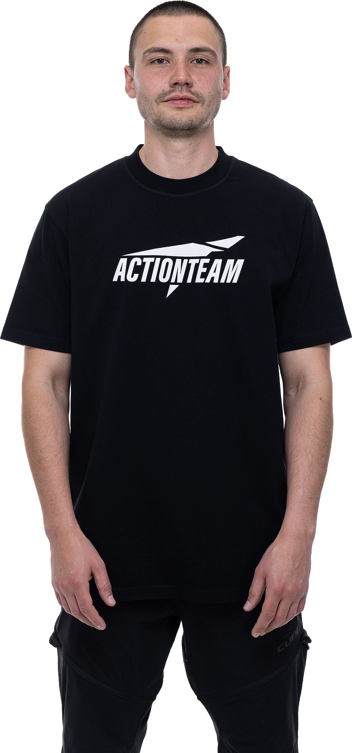 CUBE ORGANIC T-SHIRT ACTIONTEAM GTY FIT BLK/WHITE