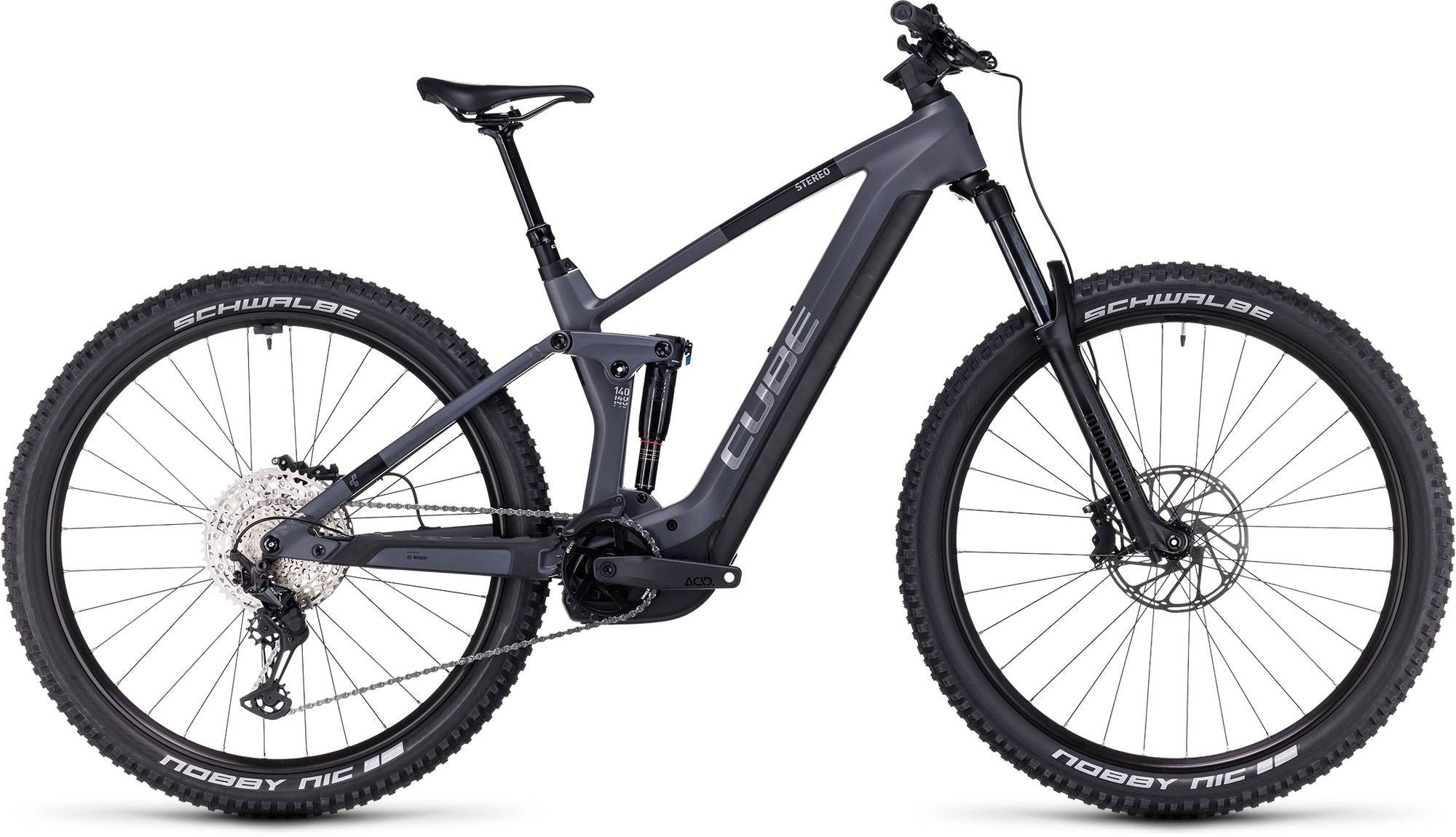 CUBE STEREO HYBRID 140 HPC RACE 750 GREY/CHROME