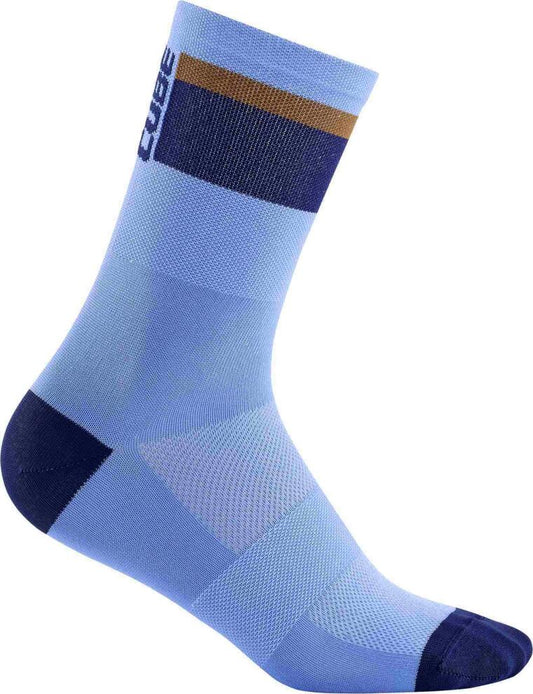 CUBE Socks High Cut Blackline Blue/Brown