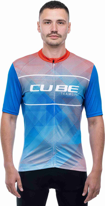 CUBE TEAMLINE JERSEY CMPT S/S WHITE/BLUE/RED