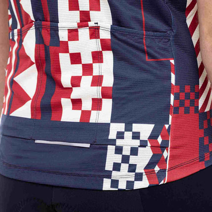 CUBE BLACKLINE JERSEY CMPT S/S BLUE/RED/BEIGE