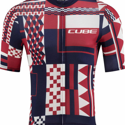 CUBE BLACKLINE JERSEY CMPT S/S BLUE/RED/BEIGE