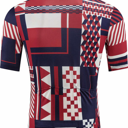 CUBE BLACKLINE JERSEY CMPT S/S BLUE/RED/BEIGE