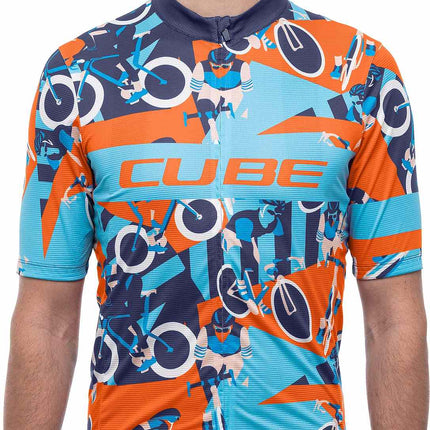 CUBE BLACKLINE JERSEY CMPT S/S BLUE/ORANGE