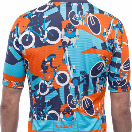 CUBE BLACKLINE JERSEY CMPT S/S BLUE/ORANGE