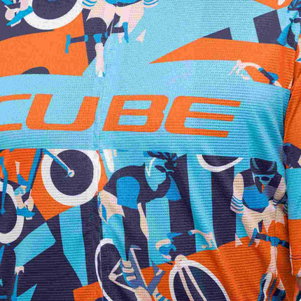 CUBE BLACKLINE JERSEY CMPT S/S BLUE/ORANGE