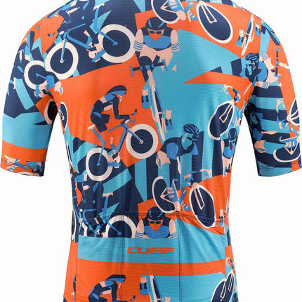 CUBE BLACKLINE JERSEY CMPT S/S BLUE/ORANGE