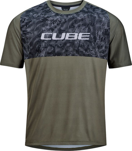 CUBE MTB JERSEY MATRIX TM S/S REED GREEN