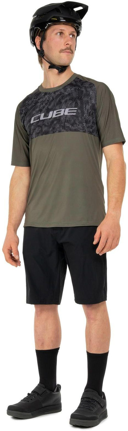 CUBE MTB JERSEY MATRIX TM S/S REED GREEN