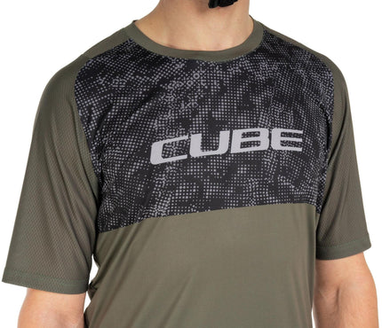 CUBE MTB JERSEY MATRIX TM S/S REED GREEN