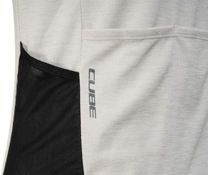CUBE GRAVEL JERSEY FULL ZIP CARGO S/S LIGHT GREY