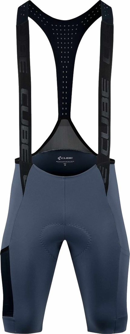 CUBE GRAVEL BIB SHORT CARGO DARK BLUE