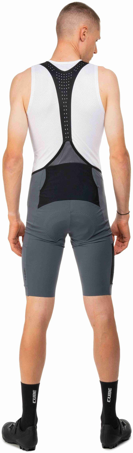 CUBE GRAVEL BIB SHORT CARGO DARK BLUE