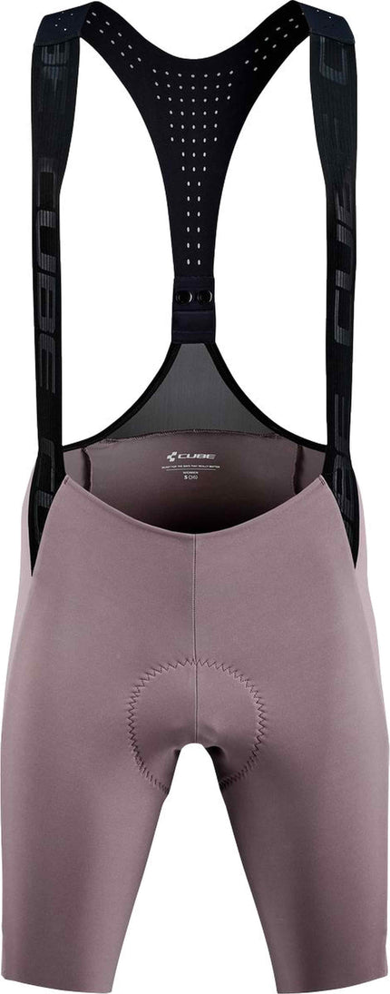 CUBE GRAVEL WS BIB SHORT CARGO BURGUNDY