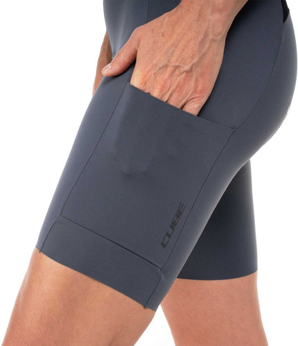 CUBE GRAVEL WS BIB SHORT CARGO DARK BLUE