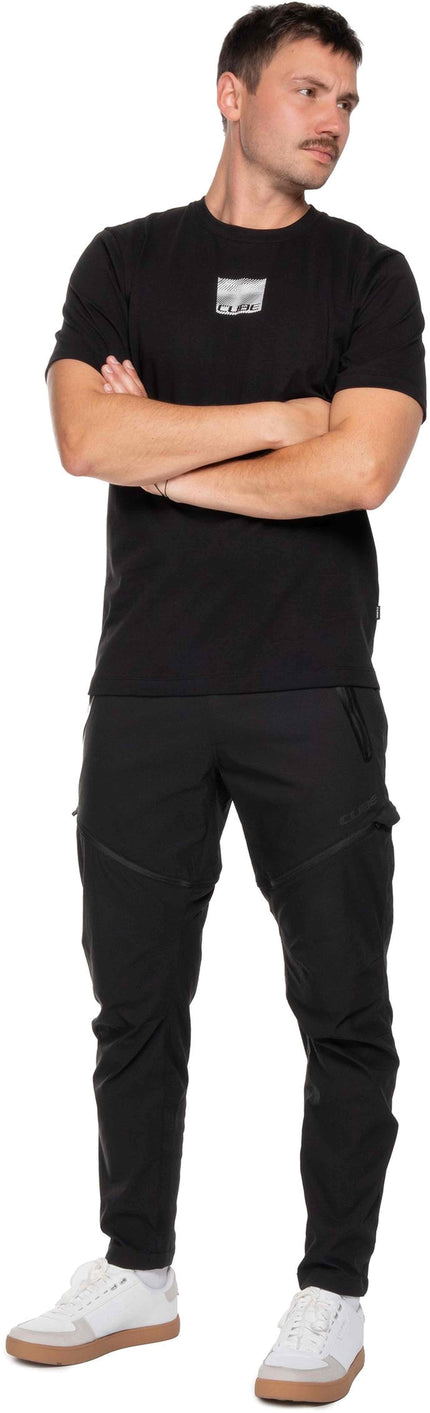 CUBE ORGANIC T-SHIRT GRID BLACK