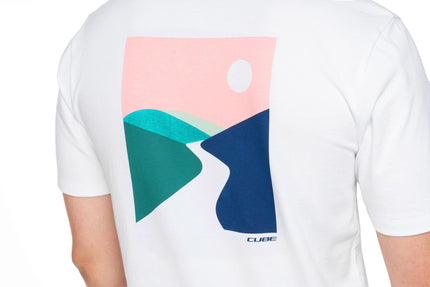 CUBE ORGANIC T-SHIRT SUNSET WHITE