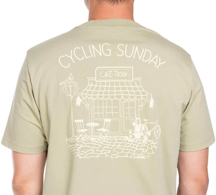 CUBE ORGANIC T-SHIRT CYCLING SUNDAY GTY FIT SAGE GREEN