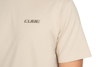 CUBE ORGANIC T-SHIRT CRANK HARDER GTY FIT BEIGE