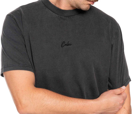 CUBE ORGANIC T-SHIRT SCRIPT GTY FIT WASHED GREY