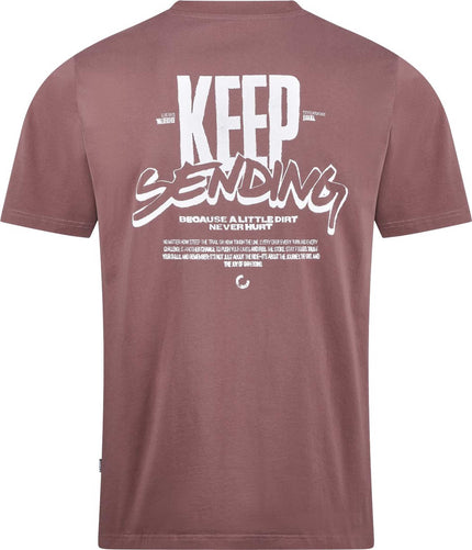CUBE ORGANIC T-SHIRT KEEP SENDING GTY FIT PLUM