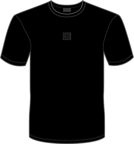 CUBE ORGANIC T-SHIRT EMBOSSED GTY FIT BLACK