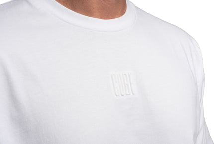 CUBE ORGANIC T-SHIRT EMBOSSED GTY FIT WHITE