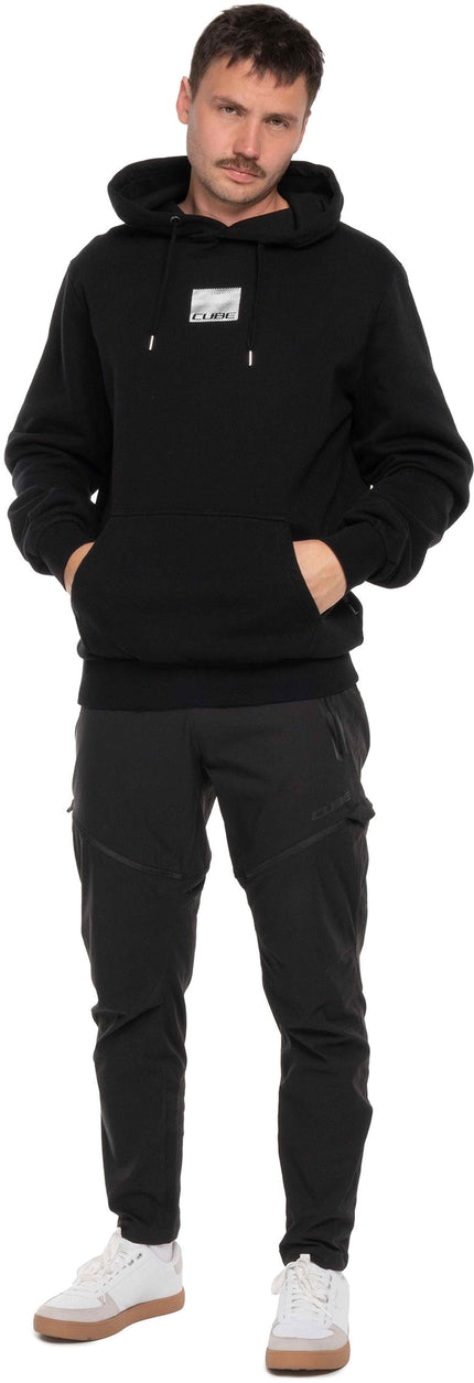 CUBE ORGANIC HOODIE GRID BLACK