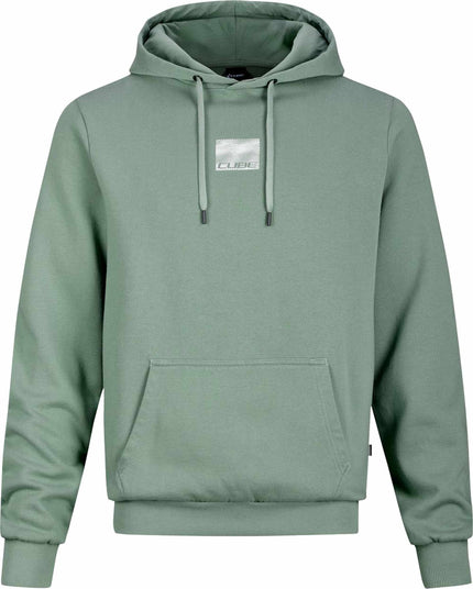 CUBE ORGANIC HOODIE GRID LIGHT GREEN