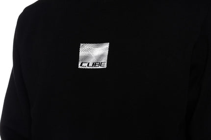 CUBE ORGANIC SWEATER GRID BLACK