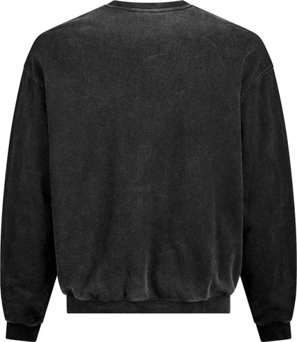 CUBE ORGANIC SWEATER SCRIPT GTY FIT WASHED GREY