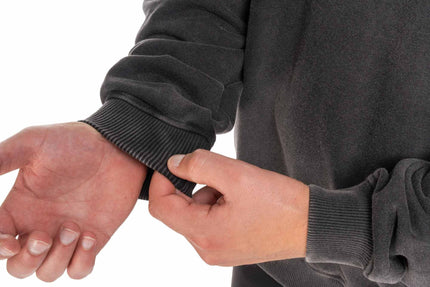 CUBE ORGANIC SWEATER SCRIPT GTY FIT WASHED GREY