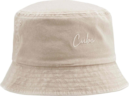 CUBE BUCKET HAT WASHED BEIGE