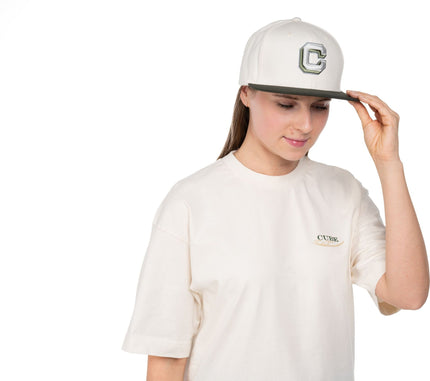 CUBE CAP THE EMBOSSED C BEIGE/OLIVE