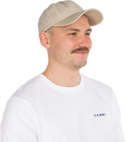 CUBE CAP 6 PANEL WASHED BEIGE