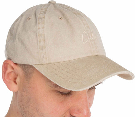 CUBE CAP 6 PANEL WASHED BEIGE