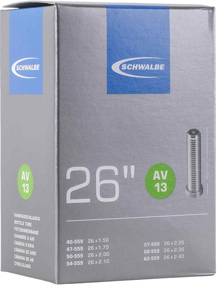 Schwalbe Inner Tube Av13 26 Inch 40/62-559 40Mm