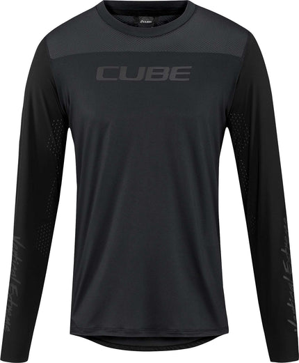Cube Vertex Round Neck Jersey Pro L/S Black