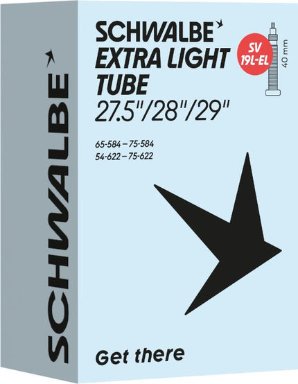 SCHWALBE INNER TUBE SV19L-EL EXTRA LIGHT 27.5-29 INCH