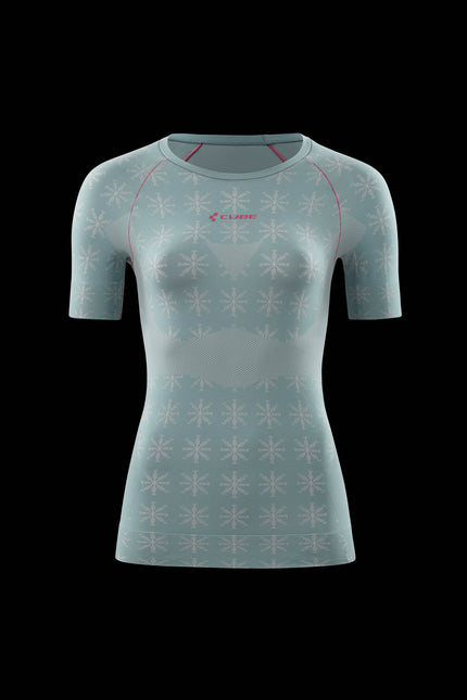 CUBE Baselayer WS Race Be Cool S/S Grey/Pink