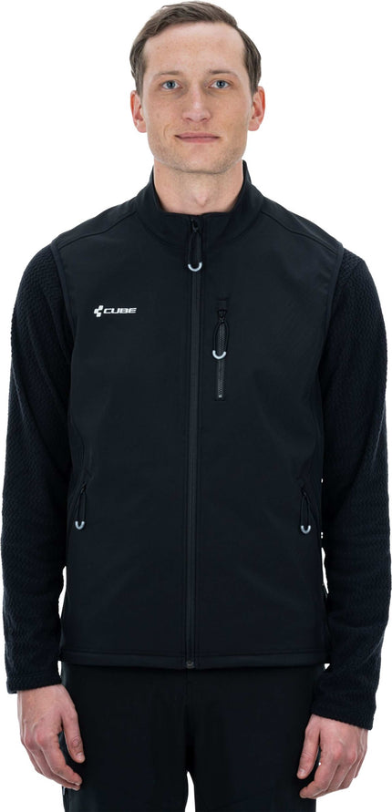 CUBE WORK SOFTSHELL GILET BLACK
