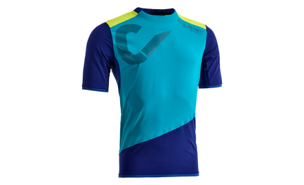 CUBE Am Round-Neck Jersey S/S Blue/Lime