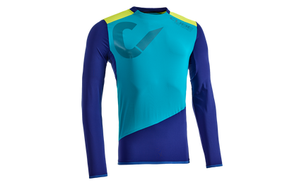 CUBE Am Round-Neck Jersey L/S Blue/Lime