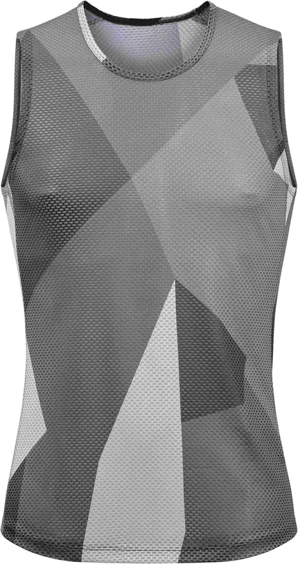 CUBE Baselayer Shirt Mesh Sleeveless Gry Camo